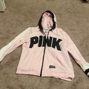 Pink zip up hoodie